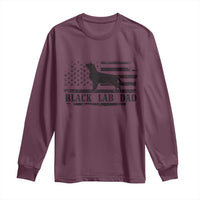 Black Lab Dad Long Sleeve Shirt Funny Labrador Dad Fathers Day Gift for Dog Lovers - Wonder Print Shop