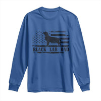 Black Lab Dad Long Sleeve Shirt Funny Labrador Dad Fathers Day Gift for Dog Lovers - Wonder Print Shop