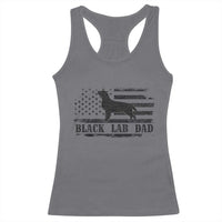 Black Lab Dad Racerback Tank Top Funny Labrador Dad Fathers Day Gift for Dog Lovers - Wonder Print Shop