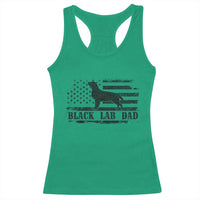 Black Lab Dad Racerback Tank Top Funny Labrador Dad Fathers Day Gift for Dog Lovers - Wonder Print Shop