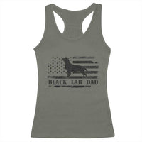 Black Lab Dad Racerback Tank Top Funny Labrador Dad Fathers Day Gift for Dog Lovers - Wonder Print Shop