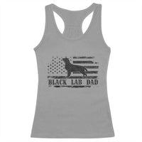 Black Lab Dad Racerback Tank Top Funny Labrador Dad Fathers Day Gift for Dog Lovers - Wonder Print Shop