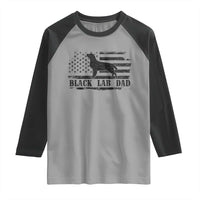Black Lab Dad Raglan Shirt Funny Labrador Dad Fathers Day Gift for Dog Lovers - Wonder Print Shop