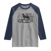 Black Lab Dad Raglan Shirt Funny Labrador Dad Fathers Day Gift for Dog Lovers - Wonder Print Shop