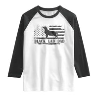 Black Lab Dad Raglan Shirt Funny Labrador Dad Fathers Day Gift for Dog Lovers - Wonder Print Shop