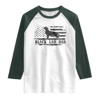 Black Lab Dad Raglan Shirt Funny Labrador Dad Fathers Day Gift for Dog Lovers - Wonder Print Shop