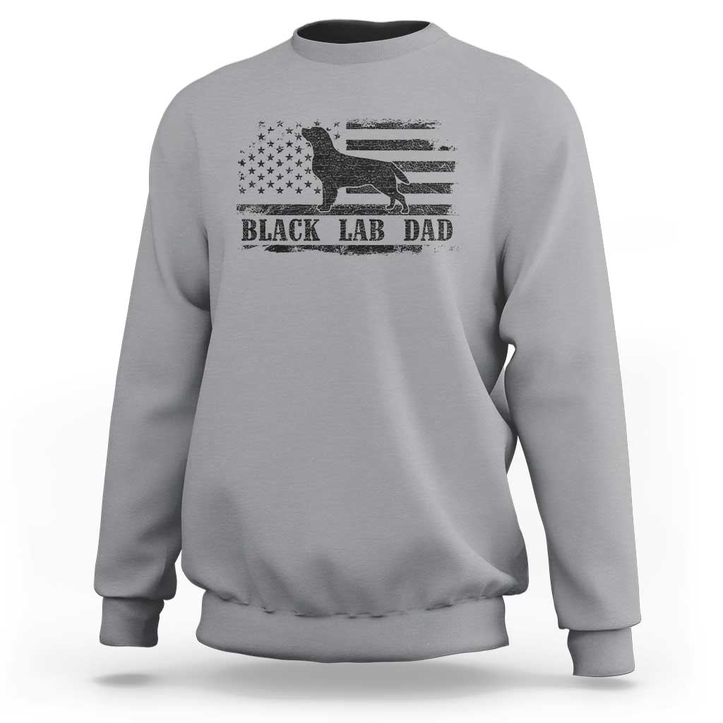 Black Lab Dad Sweatshirt Funny Labrador Dad Fathers Day Gift for Dog Lovers - Wonder Print Shop