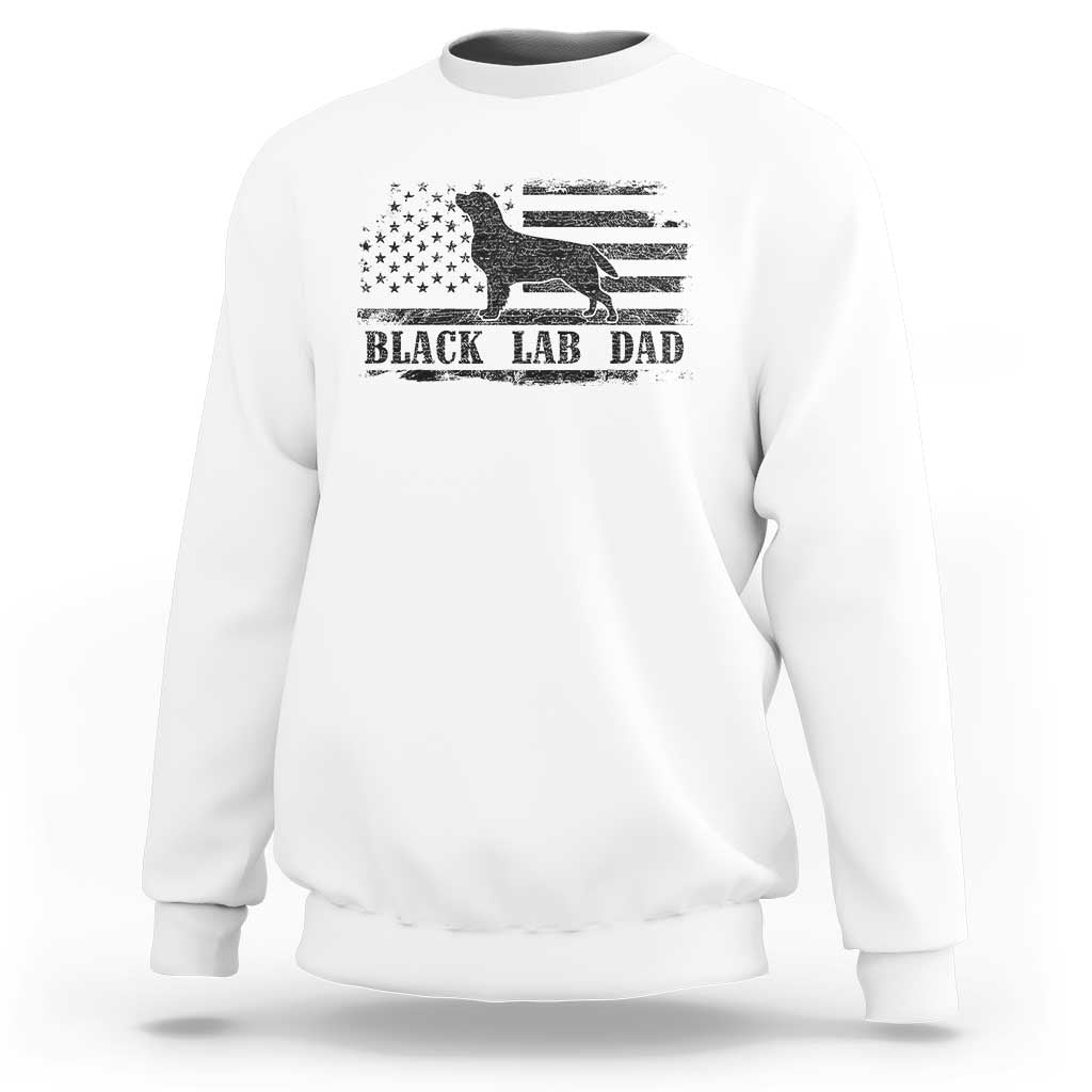 Black Lab Dad Sweatshirt Funny Labrador Dad Fathers Day Gift for Dog Lovers - Wonder Print Shop