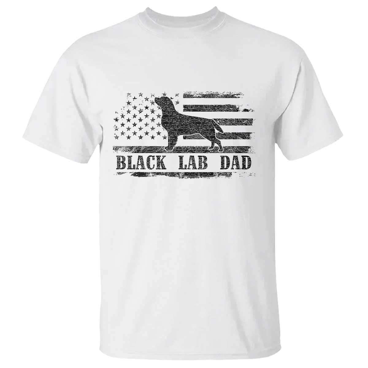 Black Lab Dad T Shirt Funny Labrador Dad Fathers Day Gift for Dog Lovers - Wonder Print Shop