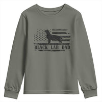 Black Lab Dad Youth Sweatshirt Funny Labrador Dad Fathers Day Gift for Dog Lovers - Wonder Print Shop