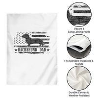 Dachshund Dog Dad Garden Flag Fathers Day Gift for Dog Lovers American Flag - Wonder Print Shop