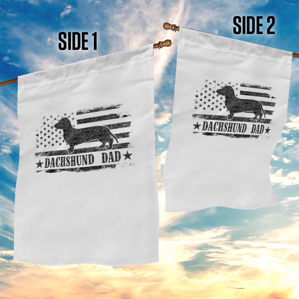 Dachshund Dog Dad Garden Flag Fathers Day Gift for Dog Lovers American Flag - Wonder Print Shop
