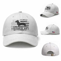 Dachshund Dog Dad Baseball Cap Fathers Day Gift for Dog Lovers American Flag
