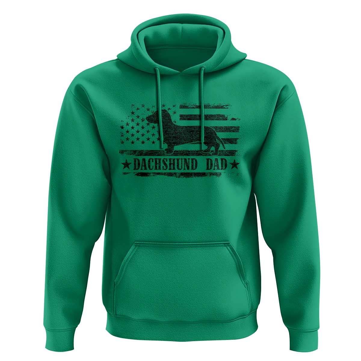 Dachshund Dog Dad Hoodie Fathers Day Gift for Dog Lovers American Flag - Wonder Print Shop