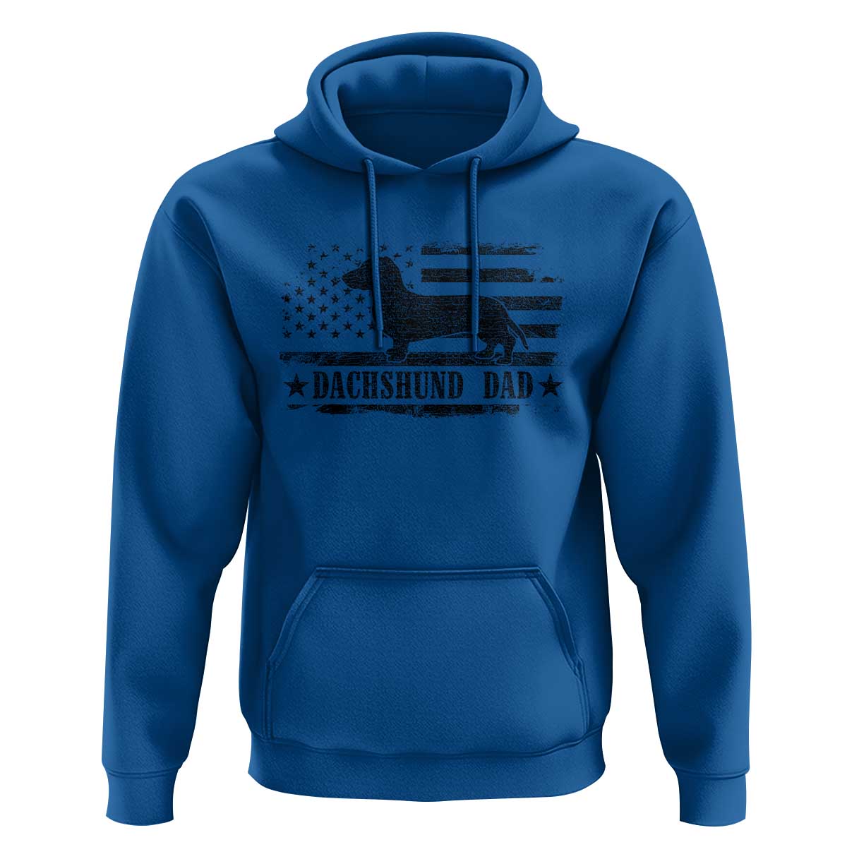 Dachshund Dog Dad Hoodie Fathers Day Gift for Dog Lovers American Flag - Wonder Print Shop