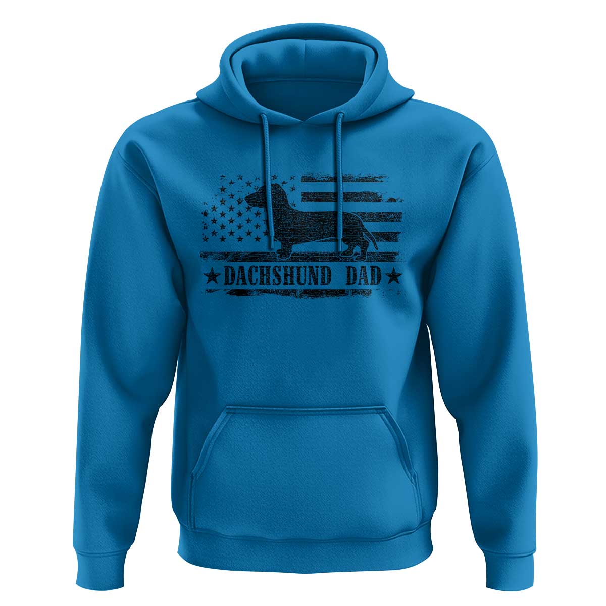 Dachshund Dog Dad Hoodie Fathers Day Gift for Dog Lovers American Flag - Wonder Print Shop