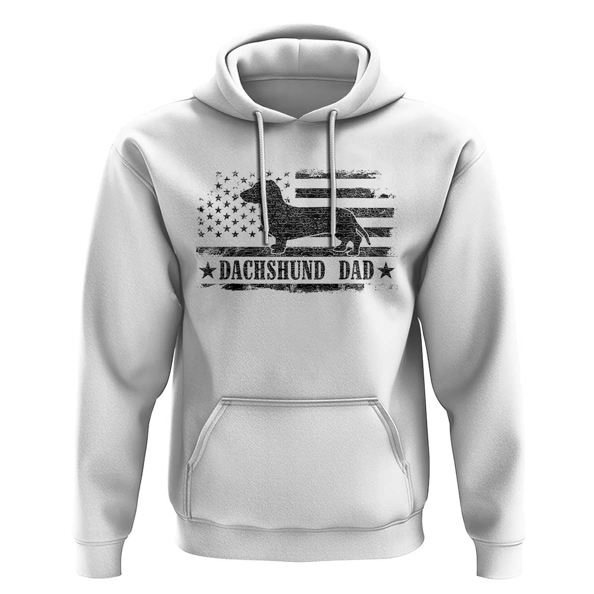 Dachshund Dog Dad Hoodie Fathers Day Gift for Dog Lovers American Flag - Wonder Print Shop