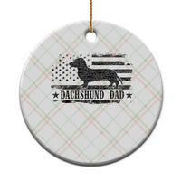Dachshund Dog Dad Ceramic Ornament Fathers Day Gift for Dog Lovers American Flag - Wonder Print Shop