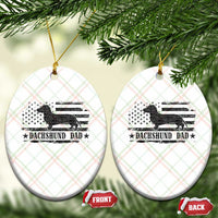 Dachshund Dog Dad Ceramic Ornament Fathers Day Gift for Dog Lovers American Flag - Wonder Print Shop