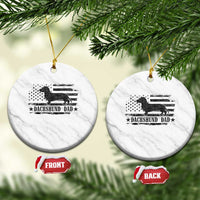 Dachshund Dog Dad Ceramic Ornament Fathers Day Gift for Dog Lovers American Flag - Wonder Print Shop