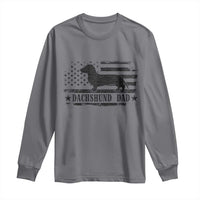 Dachshund Dog Dad Long Sleeve Shirt Fathers Day Gift for Dog Lovers American Flag - Wonder Print Shop
