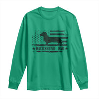 Dachshund Dog Dad Long Sleeve Shirt Fathers Day Gift for Dog Lovers American Flag - Wonder Print Shop