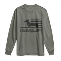 Dachshund Dog Dad Long Sleeve Shirt Fathers Day Gift for Dog Lovers American Flag - Wonder Print Shop