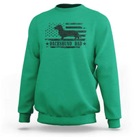 Dachshund Dog Dad Sweatshirt Fathers Day Gift for Dog Lovers American Flag - Wonder Print Shop