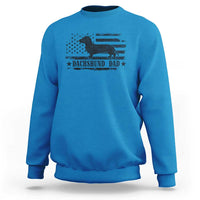 Dachshund Dog Dad Sweatshirt Fathers Day Gift for Dog Lovers American Flag - Wonder Print Shop