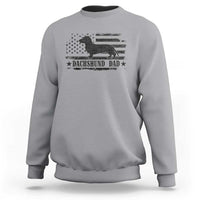 Dachshund Dog Dad Sweatshirt Fathers Day Gift for Dog Lovers American Flag - Wonder Print Shop