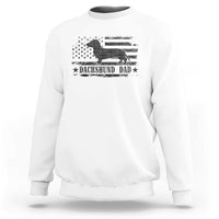 Dachshund Dog Dad Sweatshirt Fathers Day Gift for Dog Lovers American Flag - Wonder Print Shop