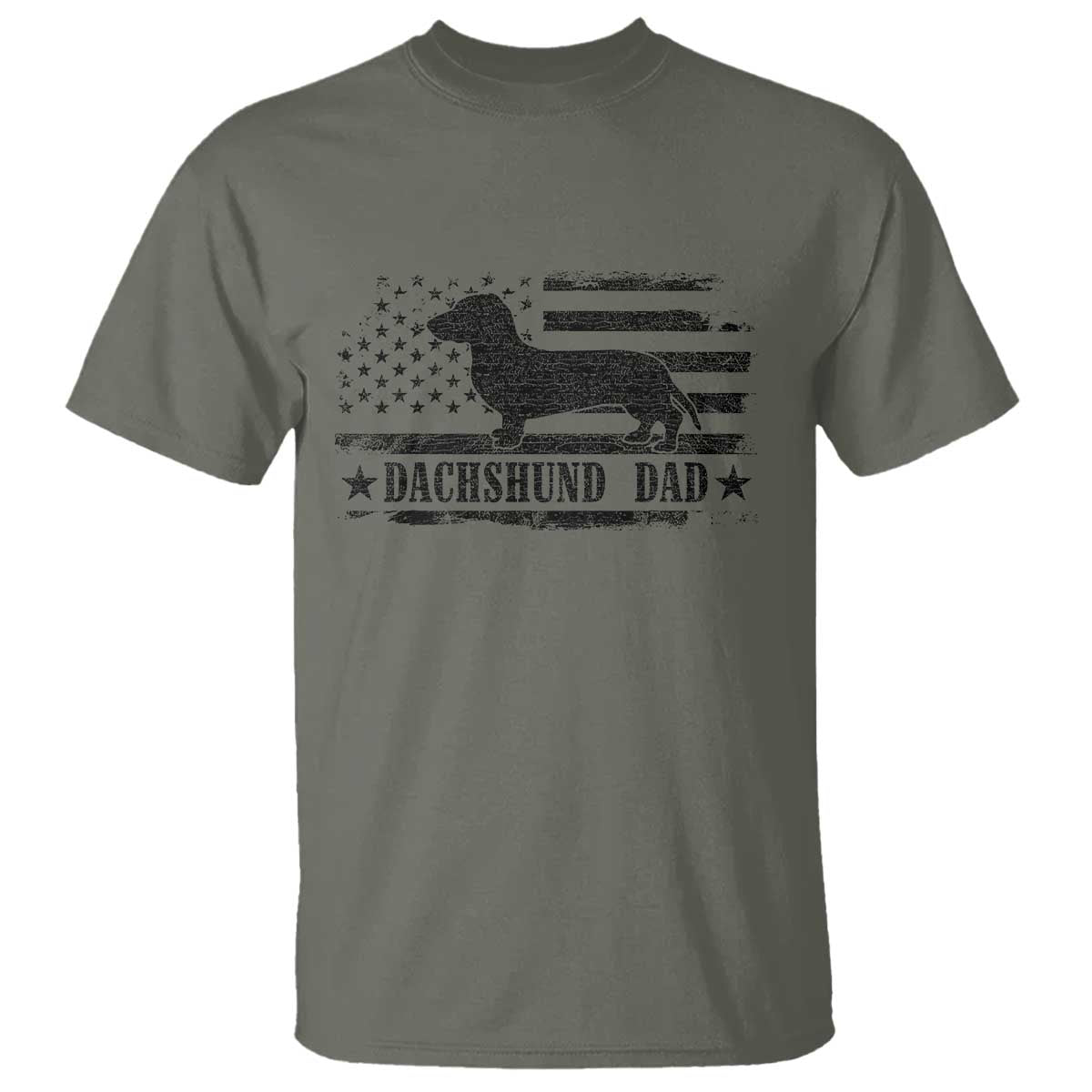 Dachshund Dog Dad T Shirt Fathers Day Gift for Dog Lovers American Flag - Wonder Print Shop