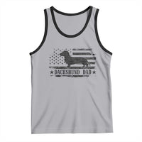 Dachshund Dog Dad Tank Top Fathers Day Gift for Dog Lovers American Flag - Wonder Print Shop