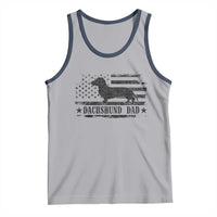 Dachshund Dog Dad Tank Top Fathers Day Gift for Dog Lovers American Flag - Wonder Print Shop