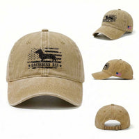Dachshund Dog Dad Washed Cotton Baseball Cap Fathers Day Gift for Dog Lovers American Flag