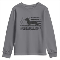 Dachshund Dog Dad Youth Sweatshirt Fathers Day Gift for Dog Lovers American Flag - Wonder Print Shop