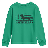 Dachshund Dog Dad Youth Sweatshirt Fathers Day Gift for Dog Lovers American Flag - Wonder Print Shop
