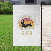 Dachshund Dog Dad Garden Flag Vintage 60s 70s Retro Fathers Day Gift for Dog Lovers - Wonder Print Shop