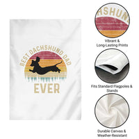 Dachshund Dog Dad Garden Flag Vintage 60s 70s Retro Fathers Day Gift for Dog Lovers - Wonder Print Shop