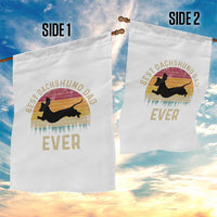 Dachshund Dog Dad Garden Flag Vintage 60s 70s Retro Fathers Day Gift for Dog Lovers - Wonder Print Shop