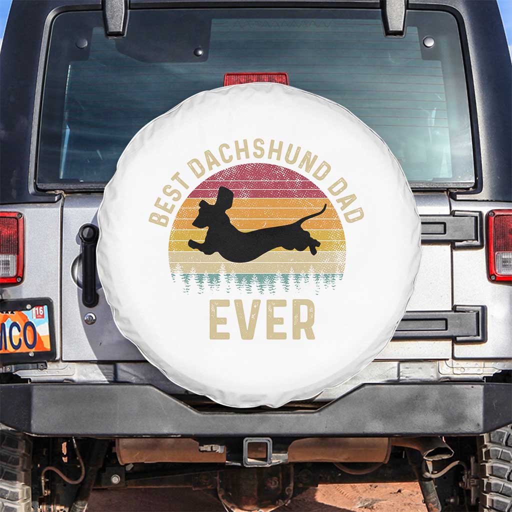Dachshund Dog Dad Spare Tire Cover Vintage 60s 70s Retro Fathers Day Gift for Dog Lovers - Wonder Print Shop