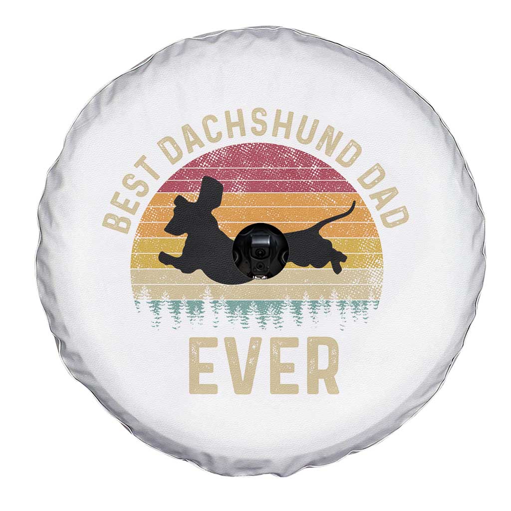 Dachshund Dog Dad Spare Tire Cover Vintage 60s 70s Retro Fathers Day Gift for Dog Lovers - Wonder Print Shop