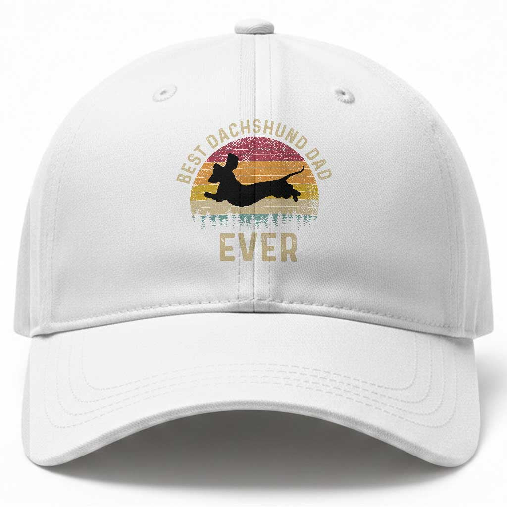 Dachshund Dog Dad Baseball Cap Vintage 60s 70s Retro Fathers Day Gift for Dog Lovers