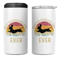 Dachshund Dog Dad 4 in 1 Can Cooler Tumbler Vintage 60s 70s Retro Fathers Day Gift for Dog Lovers - Wonder Print Shop