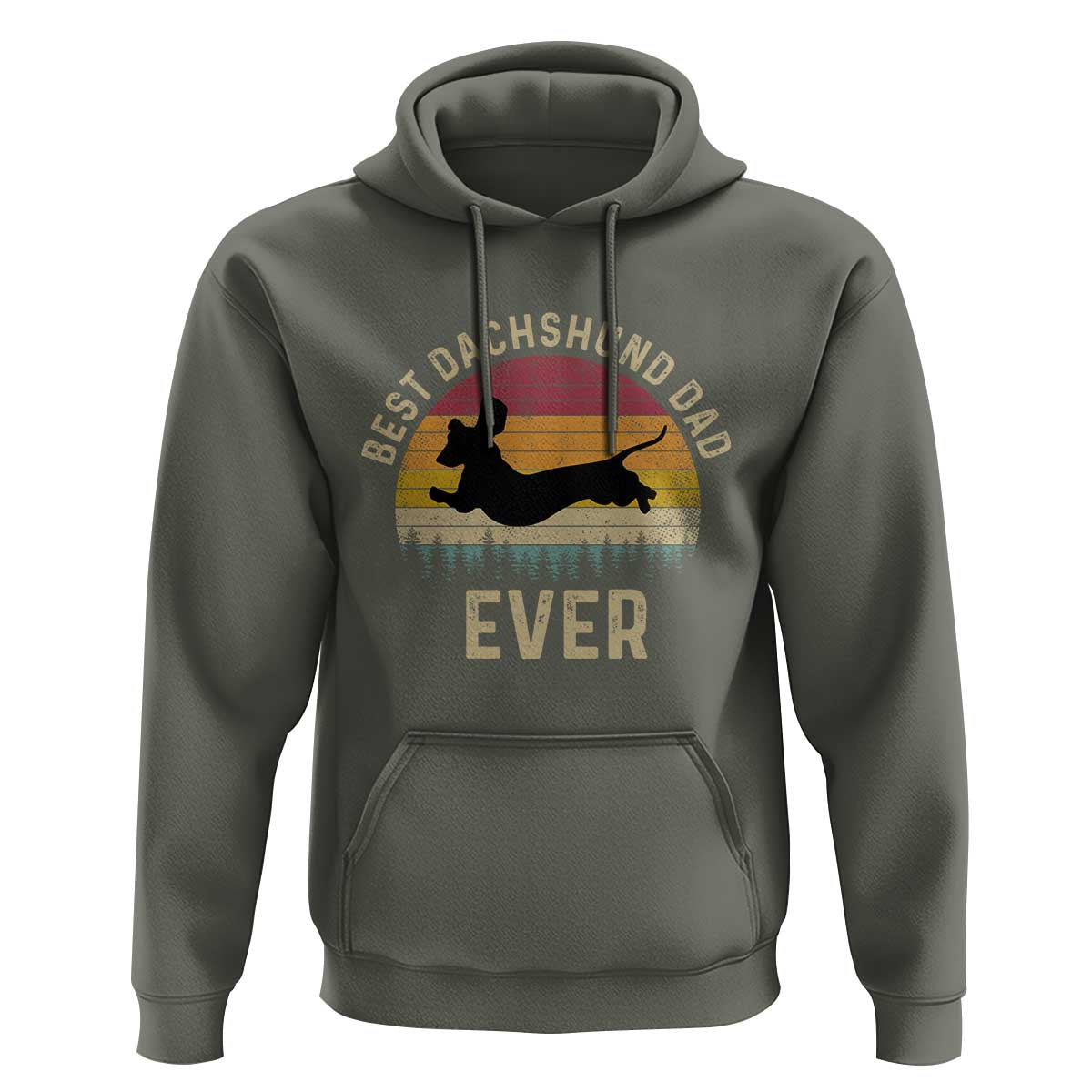 Dachshund Dog Dad Hoodie Vintage 60s 70s Retro Fathers Day Gift for Dog Lovers - Wonder Print Shop
