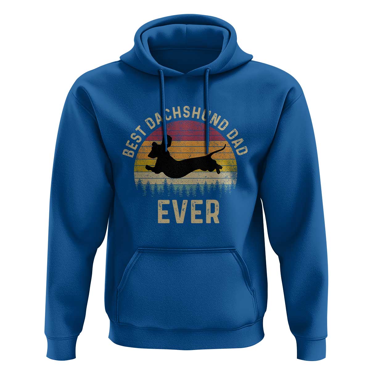 Dachshund Dog Dad Hoodie Vintage 60s 70s Retro Fathers Day Gift for Dog Lovers - Wonder Print Shop