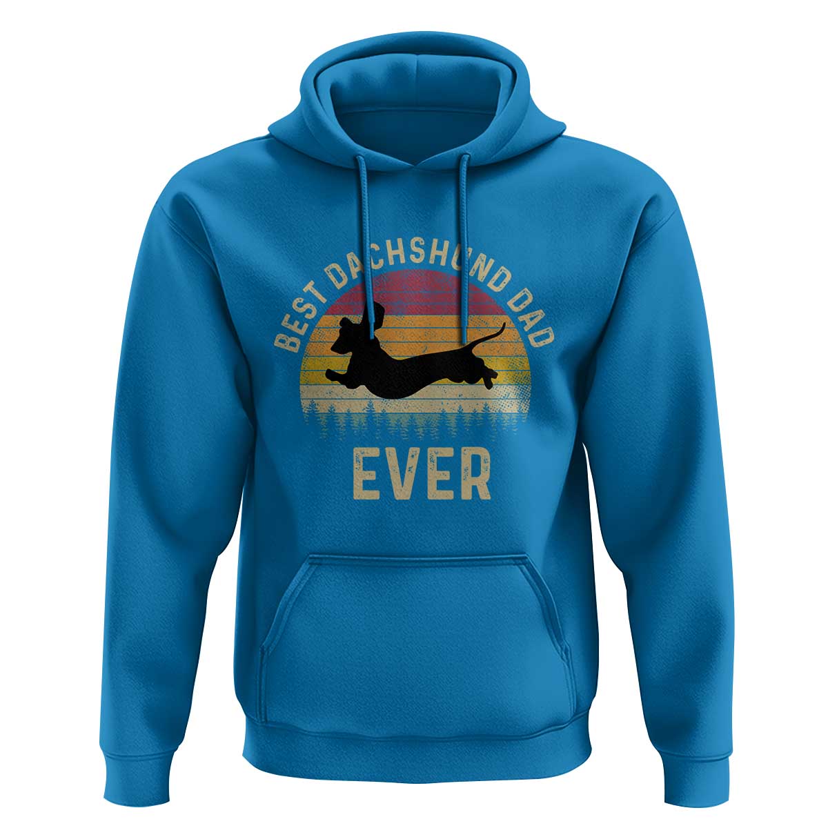 Dachshund Dog Dad Hoodie Vintage 60s 70s Retro Fathers Day Gift for Dog Lovers - Wonder Print Shop