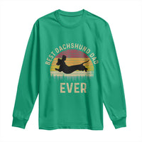 Dachshund Dog Dad Long Sleeve Shirt Vintage 60s 70s Retro Fathers Day Gift for Dog Lovers - Wonder Print Shop