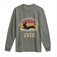 Dachshund Dog Dad Long Sleeve Shirt Vintage 60s 70s Retro Fathers Day Gift for Dog Lovers - Wonder Print Shop