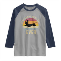 Dachshund Dog Dad Raglan Shirt Vintage 60s 70s Retro Fathers Day Gift for Dog Lovers - Wonder Print Shop